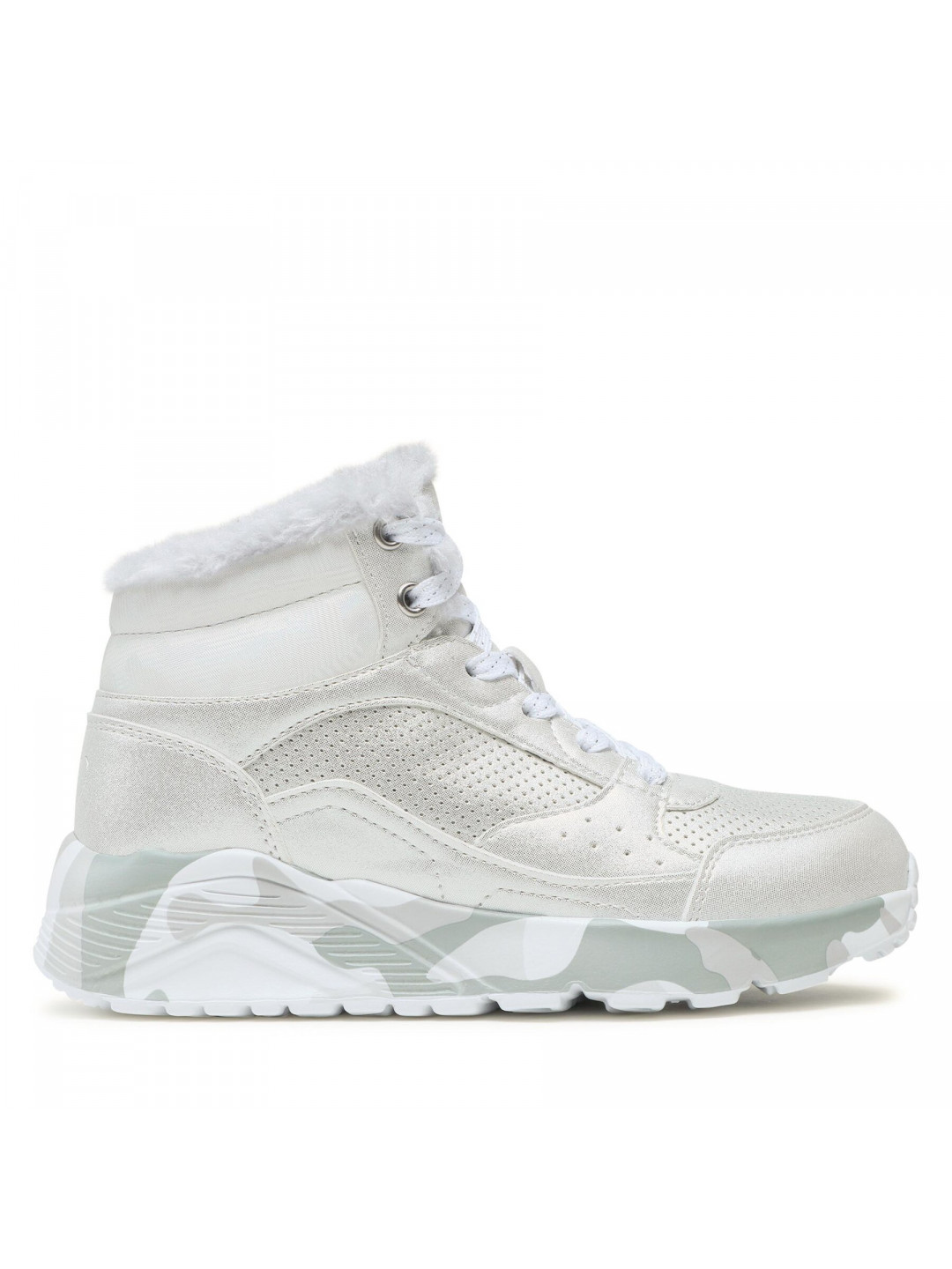 Sneakersy Skechers Uno Lite Camo Dazzle 310485L SLGY Stříbrná
